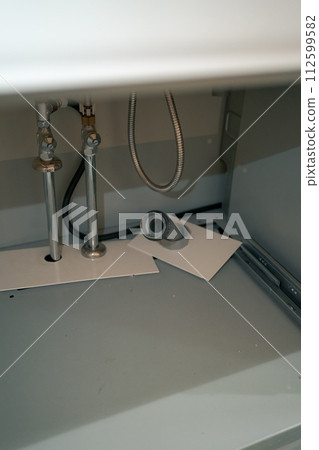 Clog under the sink 112599582