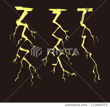 畫筆繪製的閃電插圖剪影 畫筆繪製的閃電插圖剪影 112600373