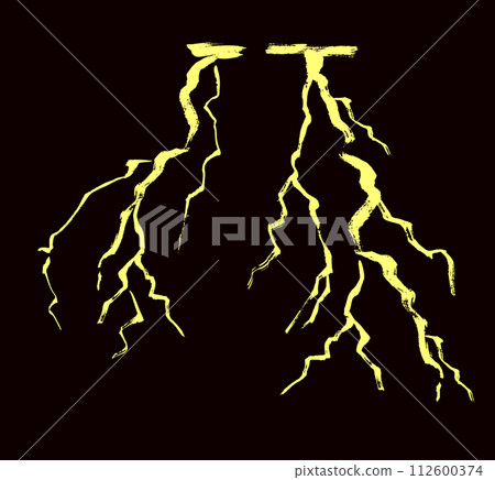 畫筆繪製的閃電插圖剪影 112600374