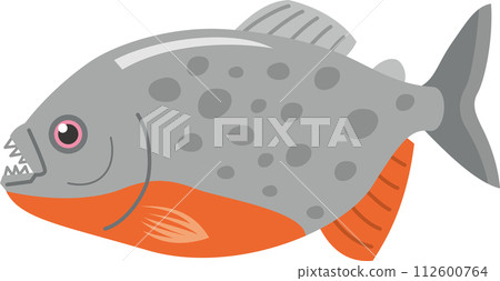 Image illustration of carnivorous freshwater fish piranha Image illustration of carnivorous freshwater fish piranha 112600764