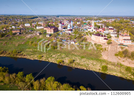 Landscape of Belyov with Oka River Landscape of Belyov with Oka River 112600905