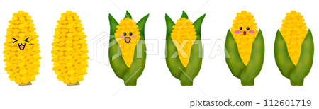 Vegetable Illustration - Character - Corn 112601719