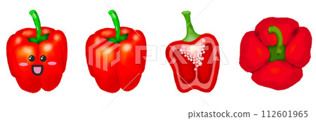 Vegetable Illustration - Character - Paprika Vegetable Illustration - Character - Paprika 112601965