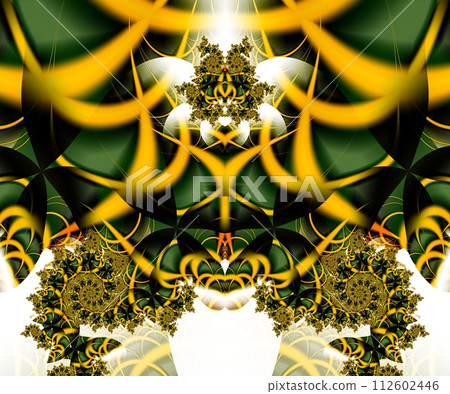 Computer generated abstract colorful fractal artwork 112602446