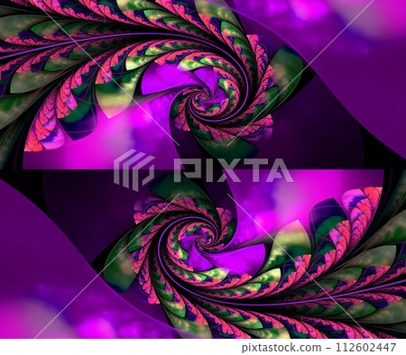 Computer generated abstract colorful fractal artwork 112602447