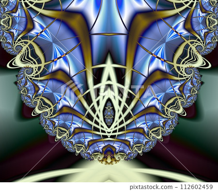 Computer generated abstract colorful fractal artwork 112602459