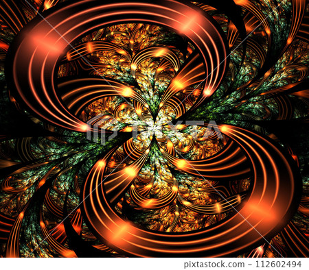 Computer generated abstract colorful fractal artwork 112602494