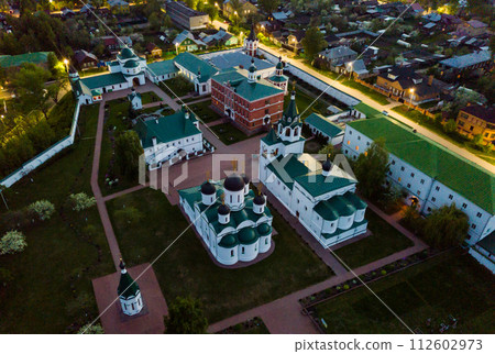 Evening view of Spaso-Preobrazhensky monastery in Murom Evening view of Spaso-Preobrazhensky monastery in Murom 112602973