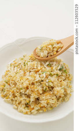 Simple fried rice image with green onions and eggs 112603529