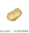 Fresh potato isolated on transparent background, watercolor illustration, hand drawn, art of design and creativity. 112603666