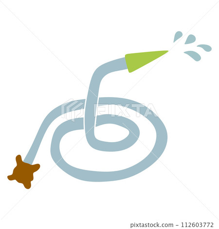 Garden Watering Hose Flat Icon with Water Drops and Faucet. Cartoon Design Vector Illustration, Gardening Tool Symbol. Garden Spring Equipment Isolated on White. Irrigation concept, Design Object. Garden Watering Hose Flat Icon with Water Drops and Faucet. Cartoon Design Vector Illustration, Gardening Tool Symbol. Garden Spring Equipment Isolated on White. Irrigation concept, Design Object. 112603772