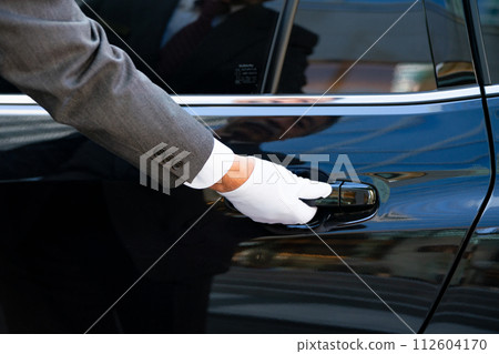 Senior male driver faceless 112604170