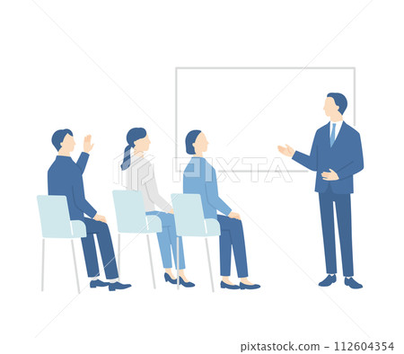 Business people participating in a seminar Business people participating in a seminar 112604354