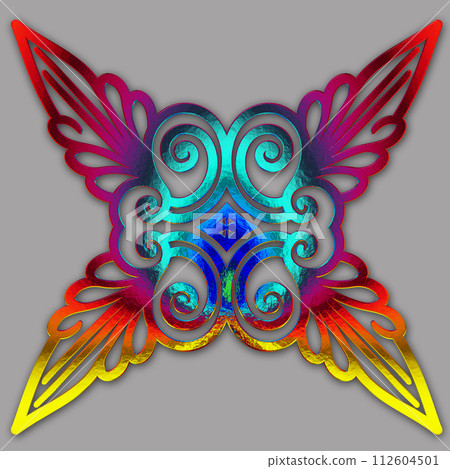 3D luxury metallic creative ornament 112604501