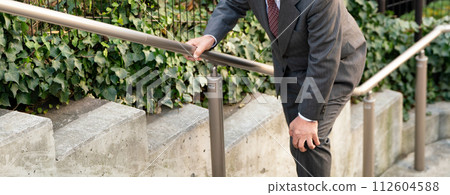 膝蓋疼痛、樓梯、沒有臉的老人 112604588