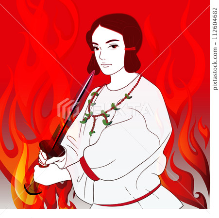 Japanese God Yamato Takeru Vector 112604682