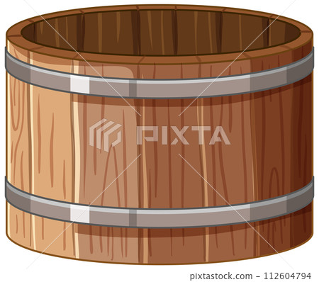 Classic Wooden Barrel Vector Illustration Classic Wooden Barrel Vector Illustration 112604794