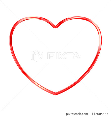 Thin gold heart frame. Golden realistic heart border. Luxury symbol of love. Thin gold heart frame. Golden realistic heart border. Luxury symbol of love. 112605353