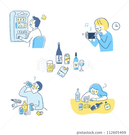 各種成癮的插圖變體集 各種成癮的插圖變體集 112605409