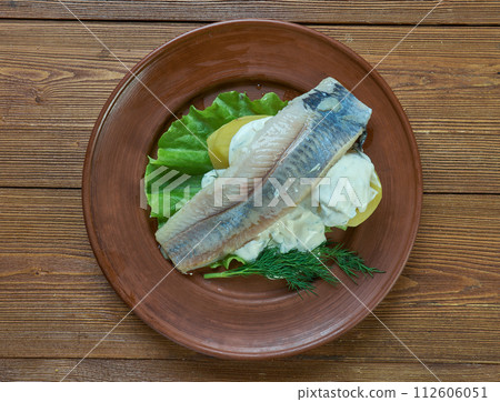 Herring with mustard potato salad 112606051