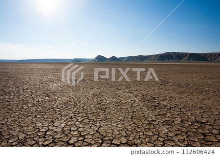 Mangystau desertic landscape, Kazakhstan desolate panorama 112606424