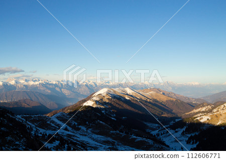View from the top of mount Grappa, Italy 112606771