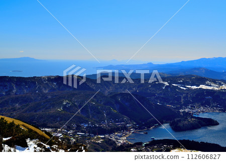 神奈川縣箱根駒岳纜車山頂的風景 神奈川縣箱根駒岳纜車山頂的風景 112606827
