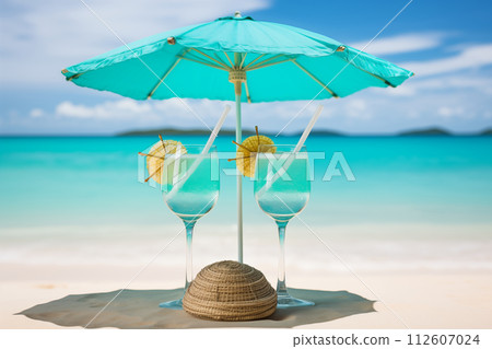 Colorful cocktails on luxury beach resort Colorful cocktails on luxury beach resort 112607024