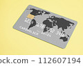 Bank Credit Card with world map. 112607194