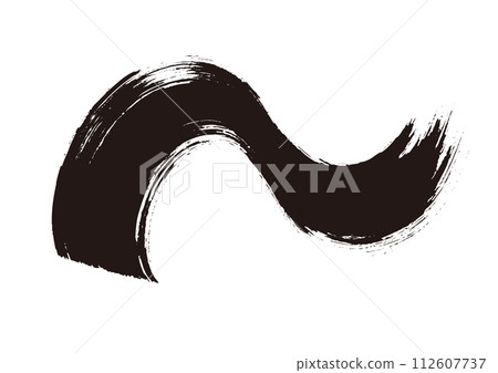 Brush writing wave pattern 112607737