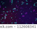 purple and blue dots digital background with gradient  112608341