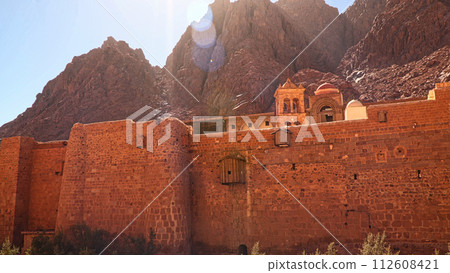 The building is surrounded by a fence in the monastery of St. Catherine. 112608421