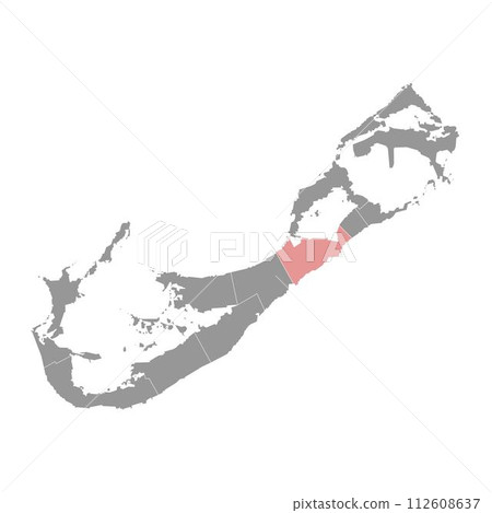 Smiths Parish map, administrative division of Bermuda. Vector illustration. Smiths Parish map, administrative division of Bermuda. Vector illustration. 112608637