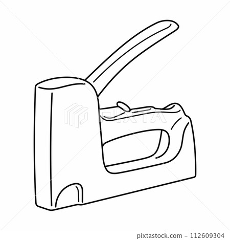 Industrial Stapler vector outline object Industrial Stapler vector outline object 112609304