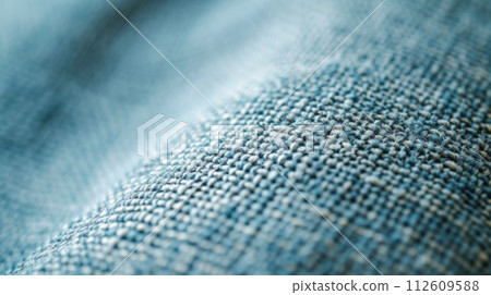 Blue textile background. 112609588