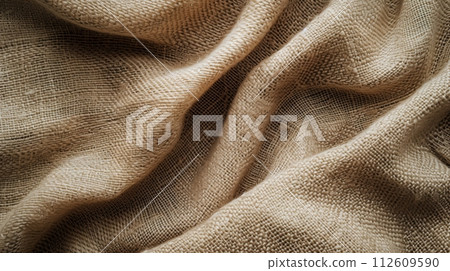 Burlap. Sackcloth background, visible texture. 112609590