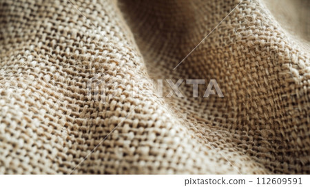 Highly detailed texture of burlap. Sackcloth background.  112609591