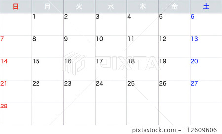 簡單的日曆 112609606