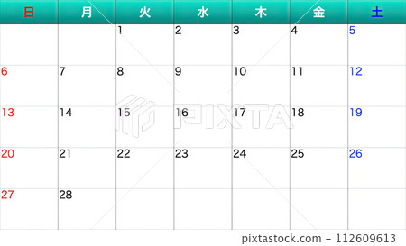 簡單的日曆 112609613