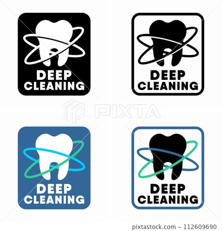 Deep Cleaning vector information sign Deep Cleaning vector information sign 112609690