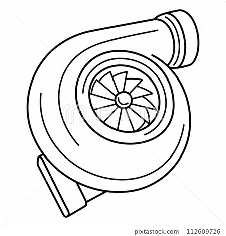 Car Turbine outline vector object 112609726