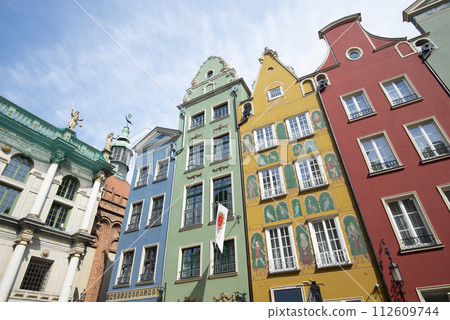 Old city of Gdansk with colorful buildings facades - Poland Old city of Gdansk with colorful buildings facades - Poland 112609744
