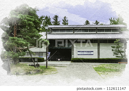 水彩風格上田城 上田市博物館 長野縣上田市 112611147