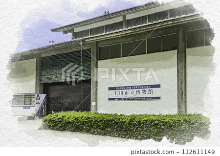 水彩風格上田城 上田市博物館 長野縣上田市 112611149