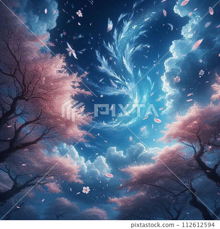 Fantastic cherry blossom sky 02 Fantastic cherry blossom sky 02 112612594