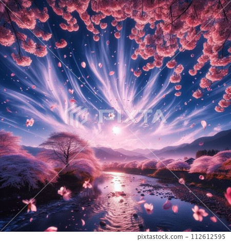 Fantastic cherry blossom sky 03 Fantastic cherry blossom sky 03 112612595