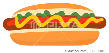 Illustration of hot dog isolated on transparent background 112614016