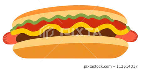 Illustration of hot dog isolated on transparent background 112614017