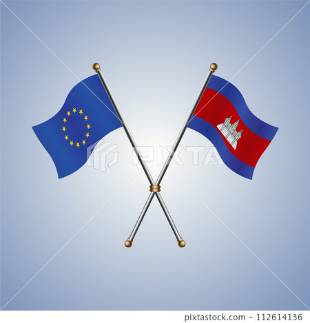 Europe and Cambodia flags relations 112614136