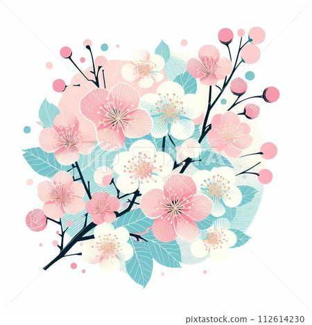 Cherry blossom illustration 112614230